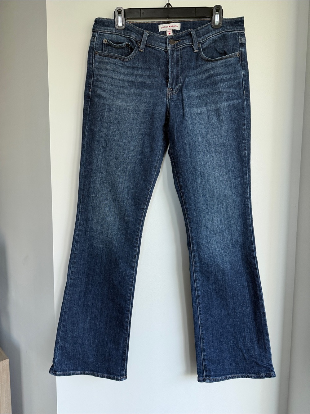 Lucky Brand Women's Sweet Mid-Rise Dark Indigo Boot Jeans, Size 10/30 R